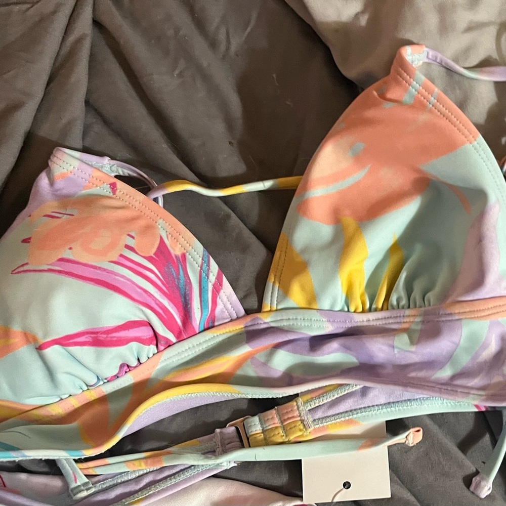 SO Floral and Abstract Bikini Set with Blue Bottom - Picture 3 of 8